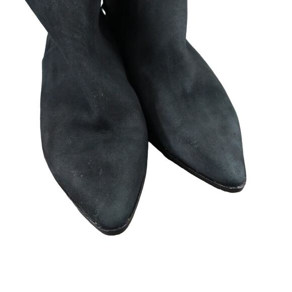 Splendid Shoes Womens 6 Bootie Niva Black Suede Leather Pointed Toe Ankle Boots - Picture 16 of 16